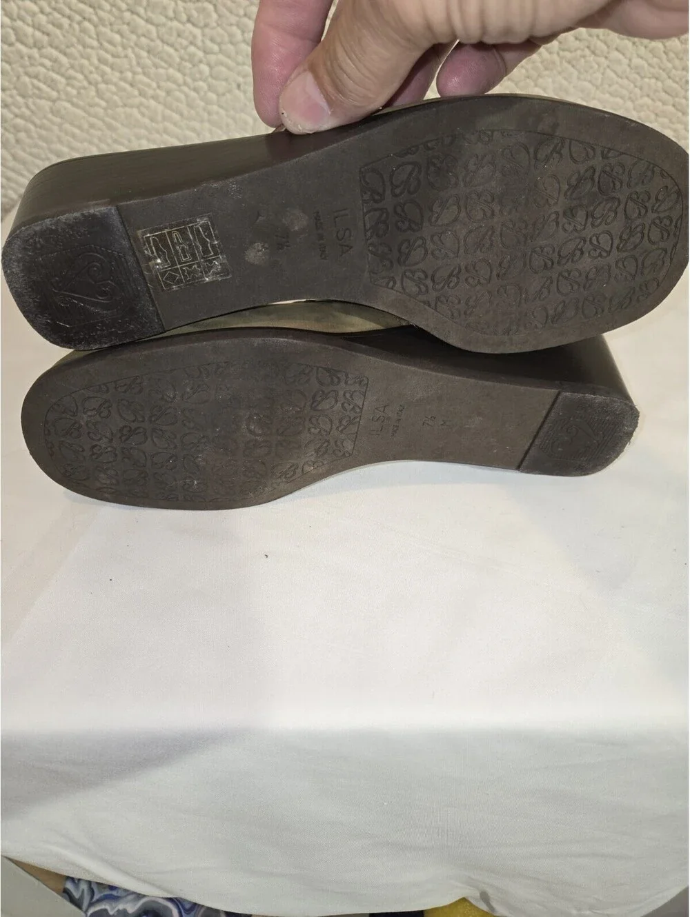 Brighton Wedge Sandals Sz 7.5 Ilsa Italy Preppy Work Party